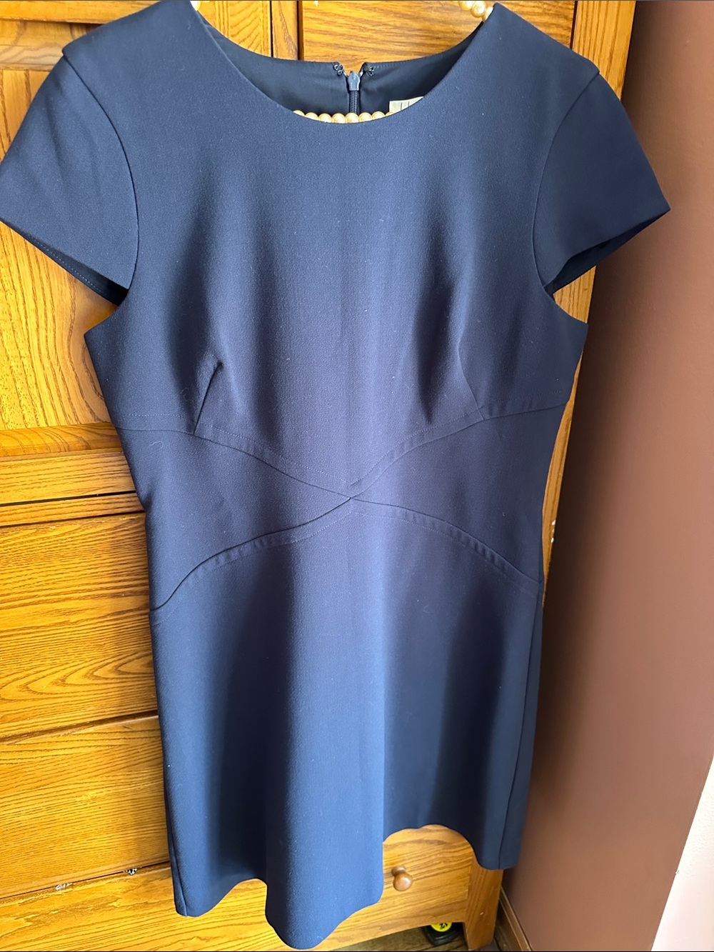 Navy Cap-Sleeve Mini Dress - Harper Rose